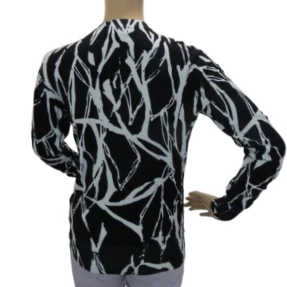 Cyrus Black and White Button Down Cardigan - Picture 5 of 7